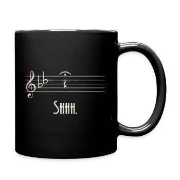 Shhh Silent Melody Partition - Mug uni - noir - Droite