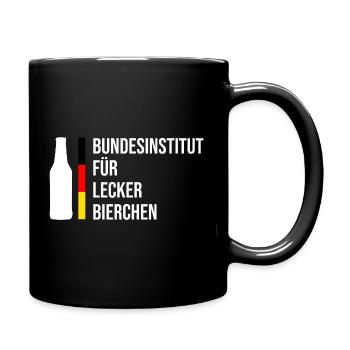 Bundesinstitut für Lecker Bierchen - Tasse einfarbig - Schwarz - Rechts