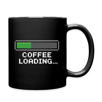Kaffee Ladebalken Pixel - Tasse einfarbig - Schwarz - Rechts