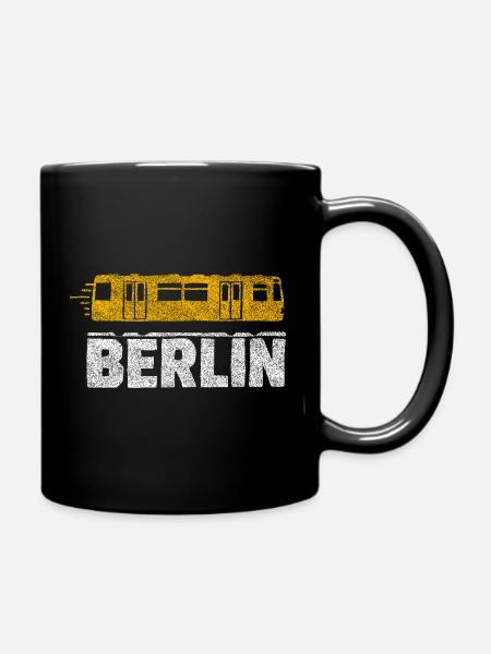 Berliner Straßenbahn Grafik - Tasse einfarbig - Schwarz