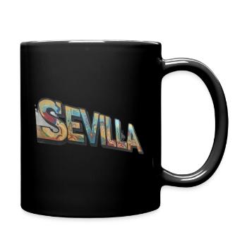 Sevilla Graffiti Farbenspiel - Tasse einfarbig - Schwarz - Rechts