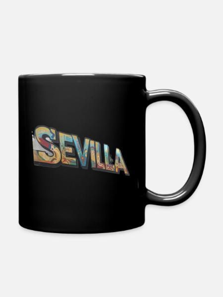 Sevilla Graffiti Farbenspiel - Tasse einfarbig - Schwarz