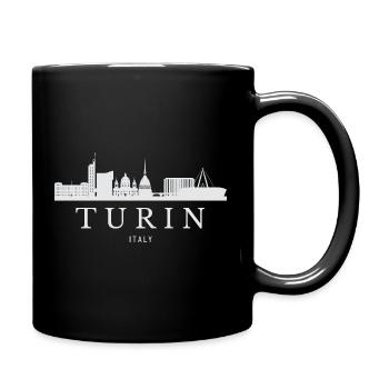Skyline von Turin, Turin, Italien - Tasse einfarbig - Schwarz - Rechts