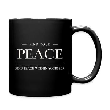 La paix est en vous-même – Citation de la paix - Mug uni - noir - Droite
