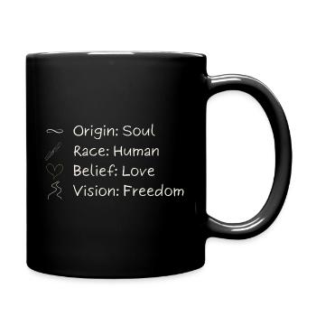 One Vision. One Freedom. One Humanity. - Full Colour Mug - black - Right