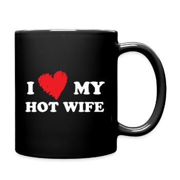 I love my hot wife - Full Colour Mug - black - Right