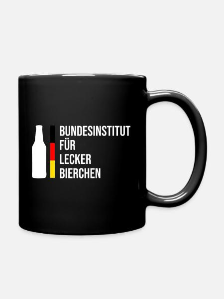 Bundesinstitut für Lecker Bierchen - Tasse einfarbig - Schwarz