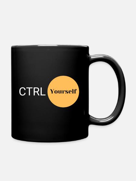 CTRL Yourself - Full Colour Mug - black