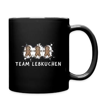 Team Lebkuchen – Plätzchen Schleckermäulchen süß - Tasse einfarbig - Schwarz - Rechts