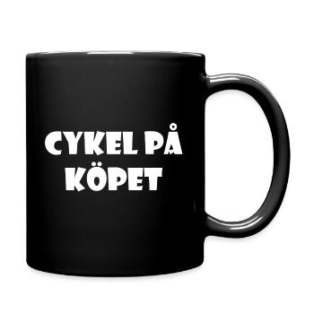 Bicycle in the Bargain – Text Design - Full Colour Mug - black - Right