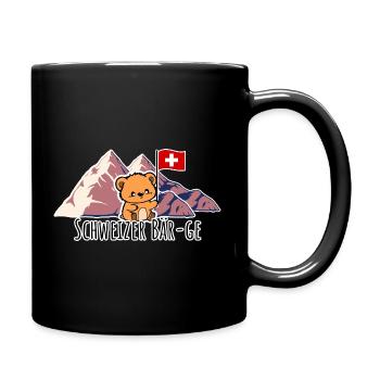 Schweizer Berge äh Bär-ge! putziger Schweizer Bär - Tasse einfarbig - Schwarz - Rechts
