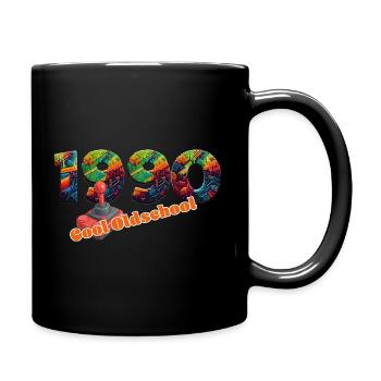 1990 – Retro Gaming Übergangszeit - Tasse einfarbig - Schwarz - Rechts