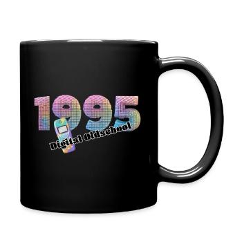 1995 – Digitaler Neunziger Stil - Tasse einfarbig - Schwarz - Rechts