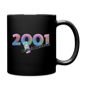 2001 – Früher Mobiler Lifestyle - Tasse einfarbig - Schwarz - Rechts