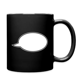 Speech bubble comic right - Full Colour Mug - black - Right