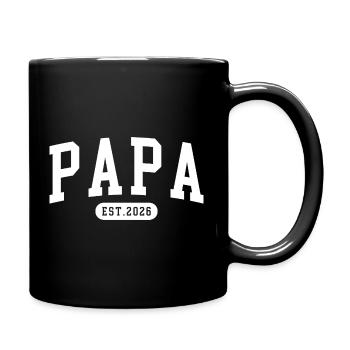Papa est. 2026 – Gift for expectant fathers - Full Colour Mug - black - Right