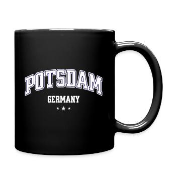 Potsdam Deutschland College Emblem - Tasse einfarbig - Schwarz - Rechts