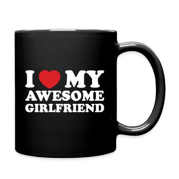 Ich liebe meine großartige Freundin - Tasse einfarbig - Schwarz - Rechts