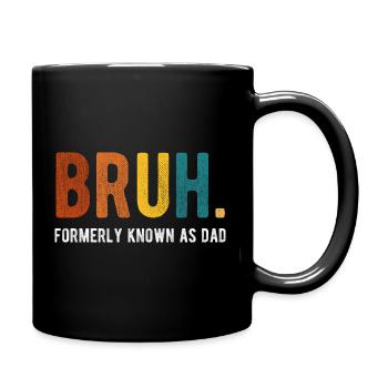 Bruh Anciennement Connu sous le nom de Papa Humour rétro - Mug uni - noir - Droite