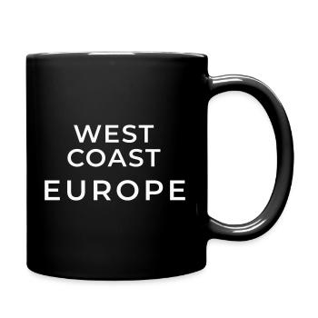 Typographie West Coast Europe - Mug uni - noir - Droite