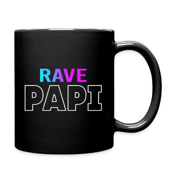 Rave Dad Techno House Electro Festival Hardstyle - Tasse einfarbig - Schwarz - Rechts