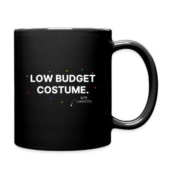 Low Budget Costume with Confetti | Anti Carnival - Full Colour Mug - black - Right