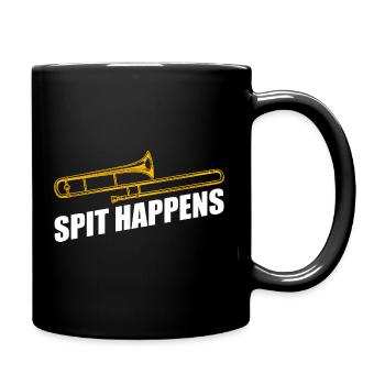 Le crachat arrive tromboniste, tromboniste, tromboniste - Mug uni - noir - Droite