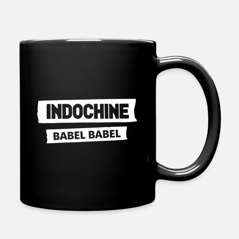 Vintage Babel Typo Effect Worn - Full Colour Mug - black