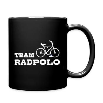 Team Radpolo Fahrradkultur - Tasse einfarbig - Schwarz - Rechts