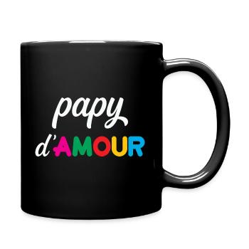 Papy d’amour – humour famille cadeau fête tendress - Mug uni - noir - Droite