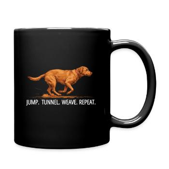 Agility Labrador Jump Tunnel Repeat - Tasse einfarbig - Schwarz - Rechts