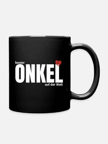Bester Onkel der Welt – Großschrift - Tasse einfarbig - Schwarz