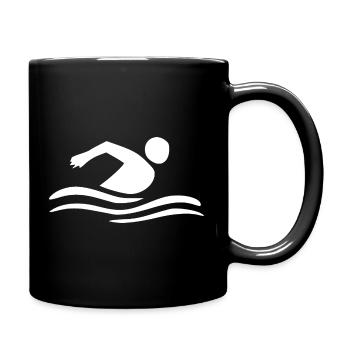 Nageurs nageurs - Mug uni - noir - Droite
