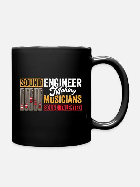 Sound engineer makes musicians sonorous - Full Colour Mug - black