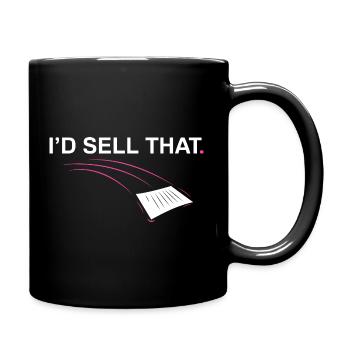 Je vendrais ce Drôle d’agent immobilier - Mug uni - noir - Droite