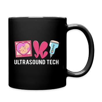 Technicien ultrasonique Technicien ultrasonore - Mug uni - noir - Droite