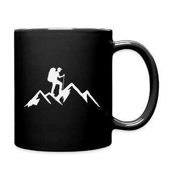 Hiking Alps Mountains Outdoor Hike Hiking - Full Colour Mug - black - Right
