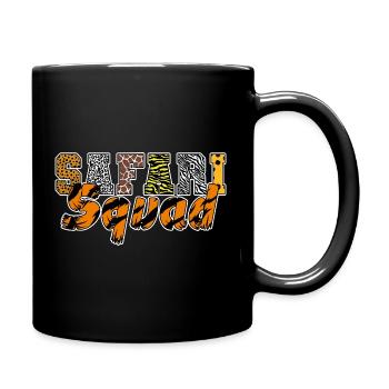 Animals Zoo Party Dschungel Zoo Geburtstag Safari Squad - Tasse einfarbig - Schwarz - Rechts