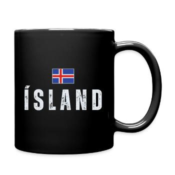 Drapeau islandais, patriote islandais - Mug uni - noir - Droite