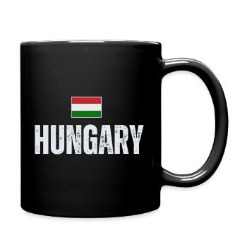 Hungarian flag, Hungarian patriot - Full Colour Mug - black - Right