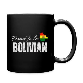 Bolivianer stolz, ich liebe Bolivien - Tasse einfarbig - Schwarz - Rechts