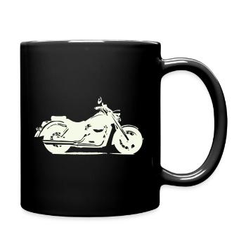 Moto-Silhouette Night Ride - Full Colour Mug - black - Right