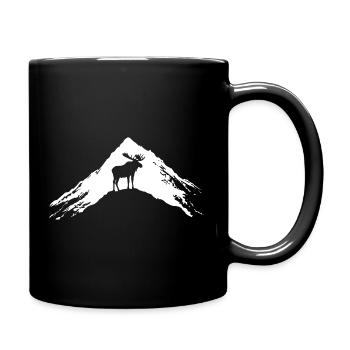 Moose Hikers for Nature Lovers Quiet Mountain - Full Colour Mug - black - Right