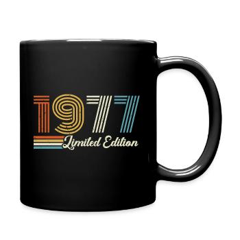 49th Birthday 1977 Born 1977 - Full Colour Mug - black - Right