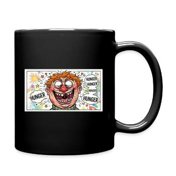 Hunger Clown Pop Art Motif - Full Colour Mug - black - Right