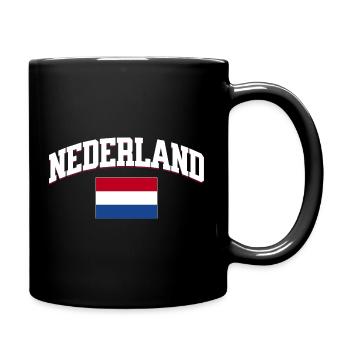 Netherlands Football Lover Retro Sports Design - Full Colour Mug - black - Right