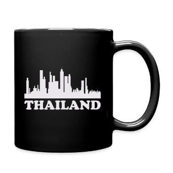 Bangkok Skyline Silhouette Thailand - Full Colour Mug - black - Right