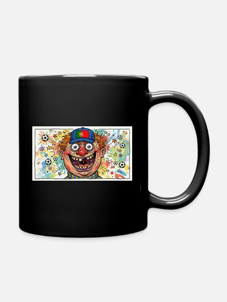 Portugal Clown Fußballzauber - Tasse einfarbig - Schwarz