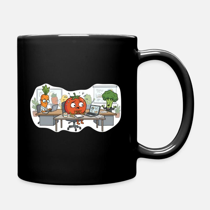 Stressed Tomato – Office Vegetables - Tasse einfarbig - Schwarz