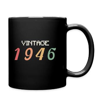 Grunge Rétro 80 Ans Octogénaire Cadeau 1946 - Mug uni - noir - Droite
